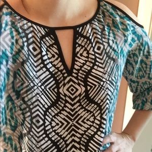 Fun cold shoulder top!